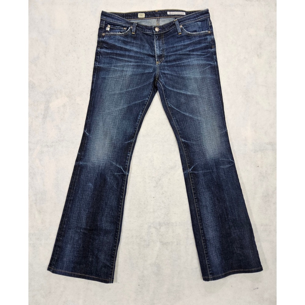 AG Adriano Goldschmied Jeans The Angel Bootcut 32 Whisker Dark Blue Low Rise Y2K
